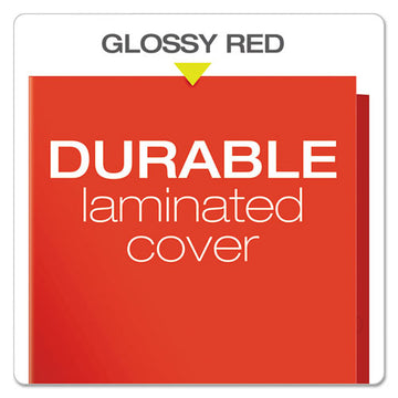 Oxford™ High Gloss Laminated Paperboard Folder, 100-sheet Capacity, 11 X 8.5, Red, 25-box freeshipping - TVN Wholesale
